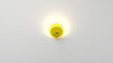 Koncept Inc GRW-S-WSY-WO1-PI - PeanutsÂ® Gravy Wall Sconce - Matte Bright Yellow body, Woodstock plates - Plug-in